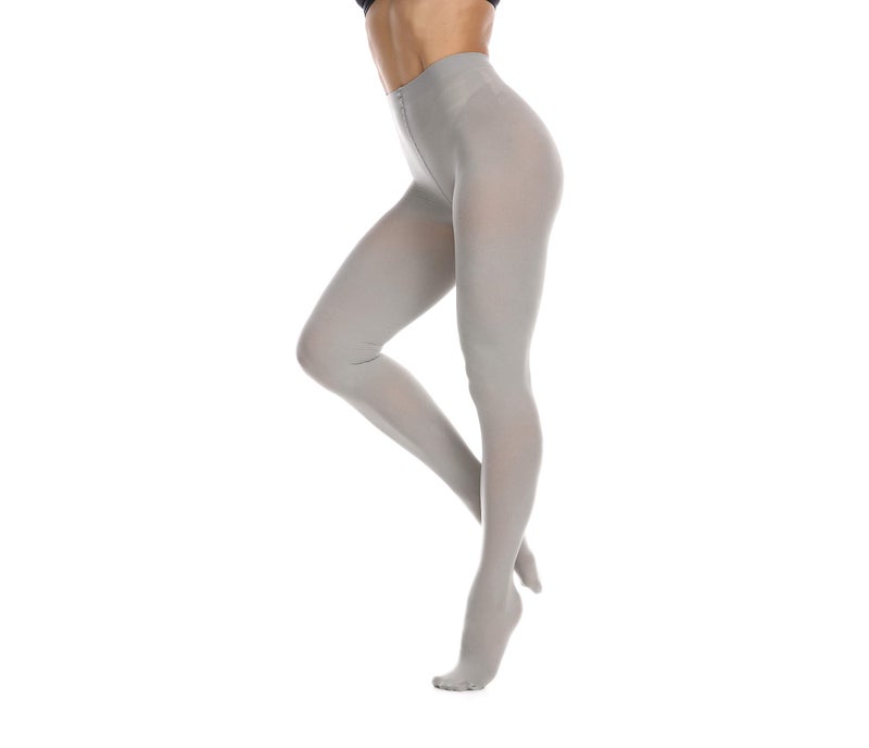 Frola Women's 80 Denier Soft Semi Opaque Solid Color Footed Pantyhose Tights((Small-Medium,Gray) - Image 3